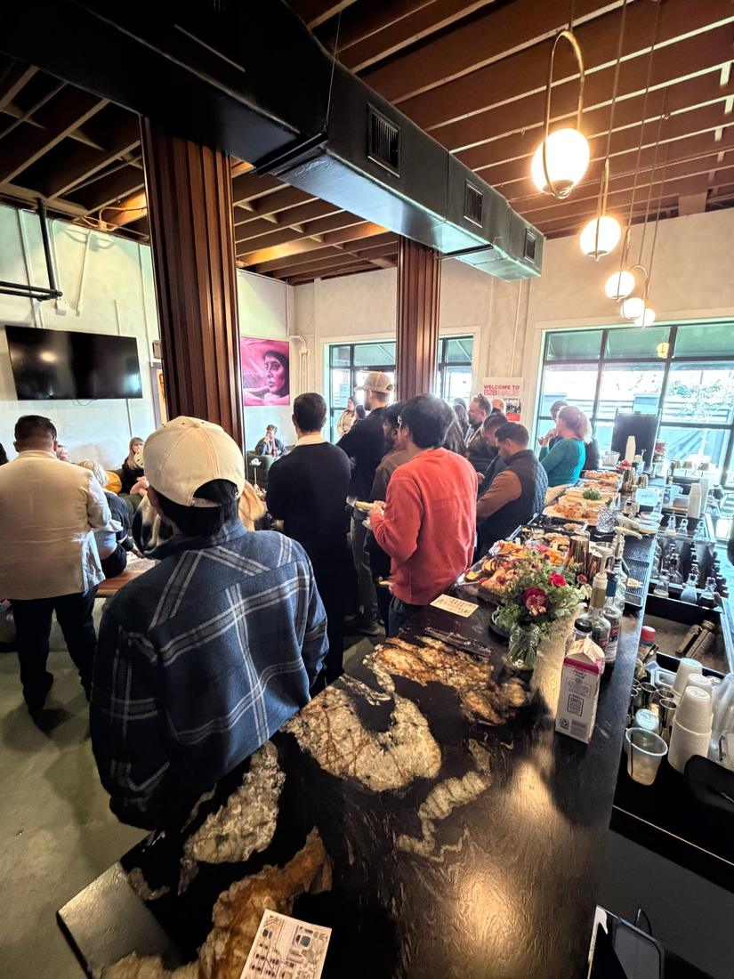 Guests at the bar during lunch